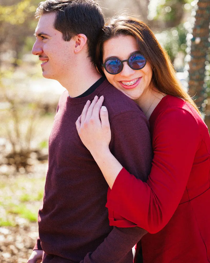 Candid photo of Jackie and Dylan