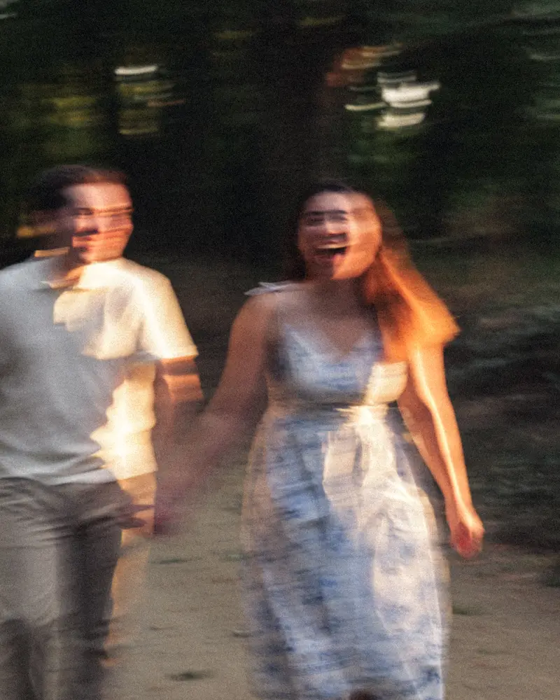 Candid photo of Jackie and Dylan
